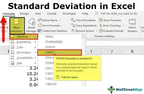 Image result for How to Do Standard Deviation On Excel Stdev.s