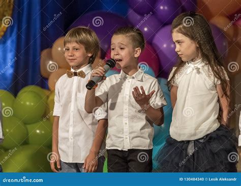 Odessa, Ukraine - May 31,2018: Children`s Musical Group Sing and ...