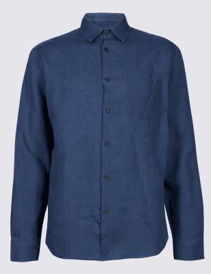 Pure Linen Shirt with Pocket