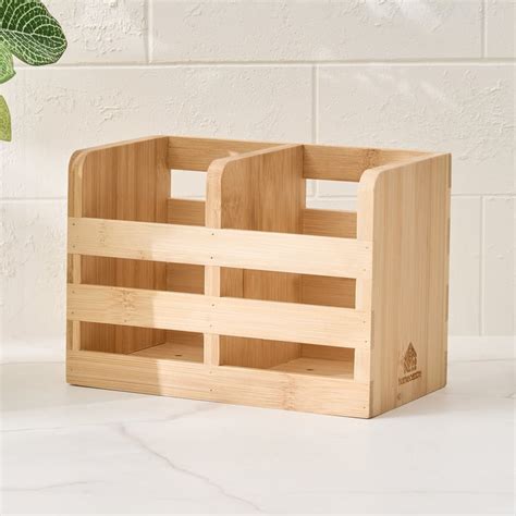 Buy Spinel Rutgers Bamboo Cutlery Holder from Home Centre at just INR 399.0