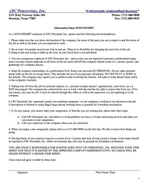 Fillable Online LPC PERSONNEL INC A Historically Underutilized Business ...