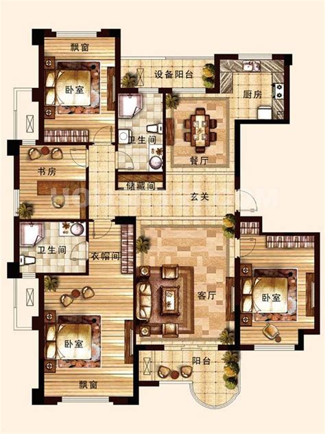 96平方米三居室现代风格餐厅厨房装修效果图_太平洋家居网图库