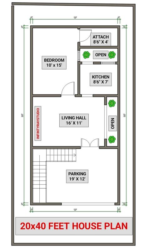 20x40 open floor plan
