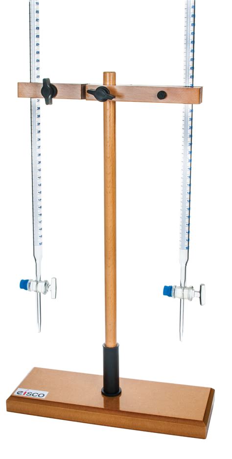 Burette Stand - Double, made of seasoned hardwood — eiscoindustrial