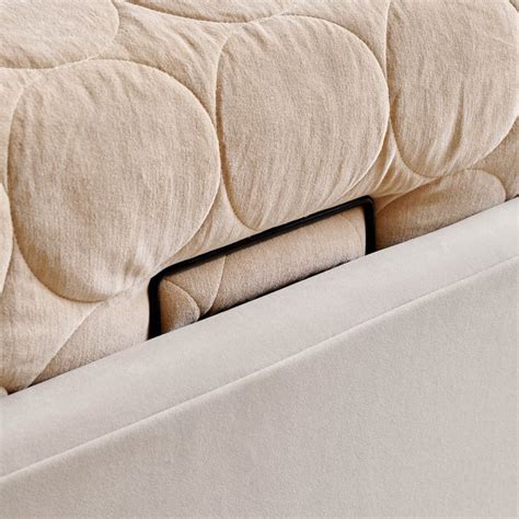 Buy Homeshores Queen Bed with Hydraulic Storage - Greige from Home ...