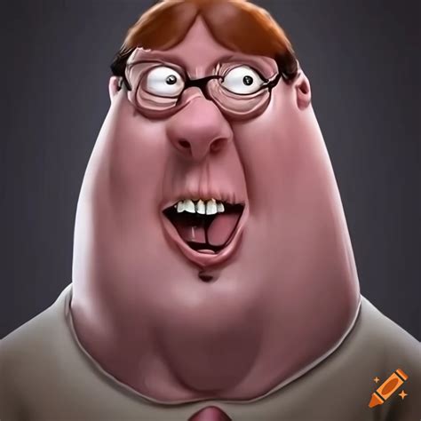 Creepy realistic depiction of peter griffin on Craiyon