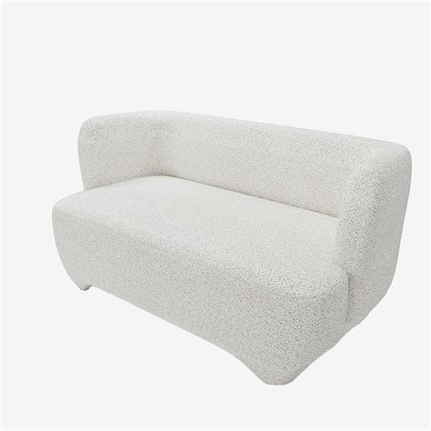 Canapé design 2 places Luna - Laine bouclée écrue | Potiron Paris