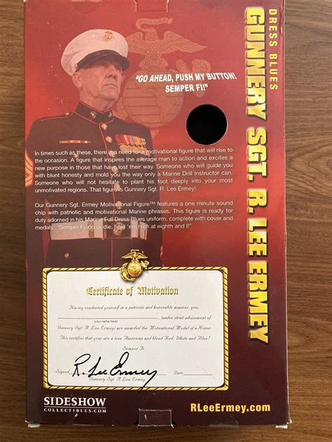 "Gunnery Sgt. R. Lee Ermey USMC Talking 12"" Figure AUTOGRAPHED Dress ...