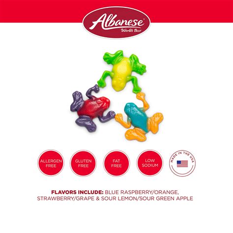 Gummi Rainforest Frogs Gummy Frog Candy Albanese Candy, 52% OFF