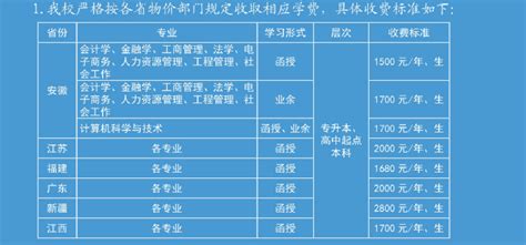 安徽财经大学成人高考业余本科费用多少？2023最新收费标准|中专网