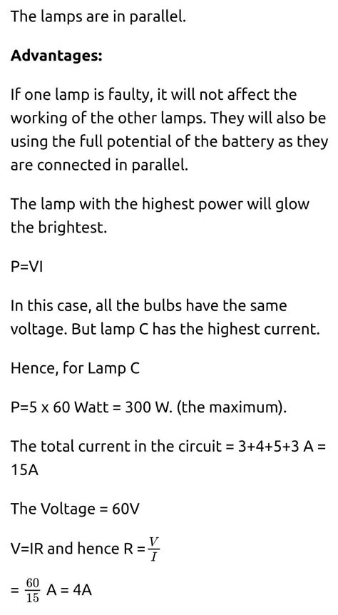 Q 19. In the given circuit, A, B, C and D are four lamps connected with ...
