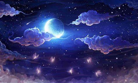 [100+] Night Sky Moon Wallpapers | Wallpapers.com