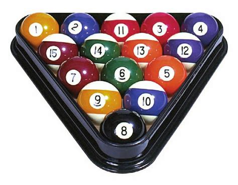 2 1/4'' Black Plastic Triangle for 15 Billiard Balls (47-0700-1)