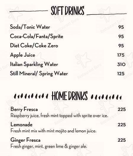 Menu at The Bandra Project By PizzaExpress, Mumbai