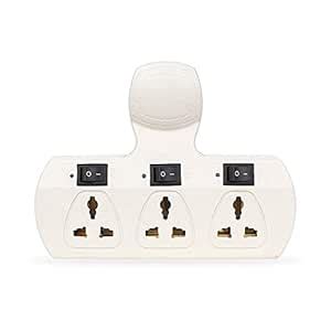 ELEGANT CASA Multi-Plug Board - 6 Amp, 4+3 Socket Extension Cord with ...