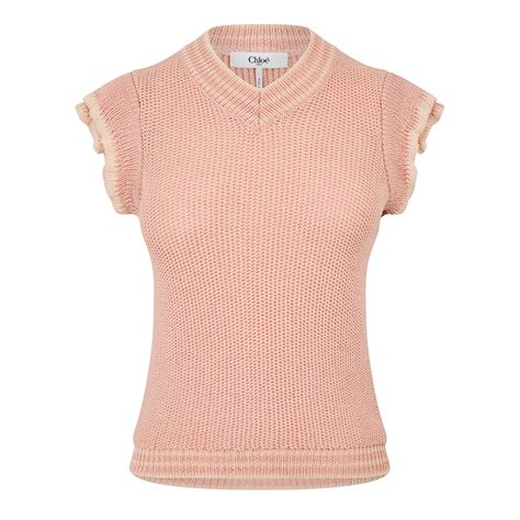 CHLOE | Short Sleeve Ruffle Jumper | Women | Pinky Orange | Flannels