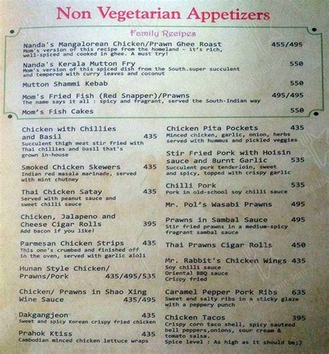 Menu at Mr Rabbit's Bar & Burrow, Pune