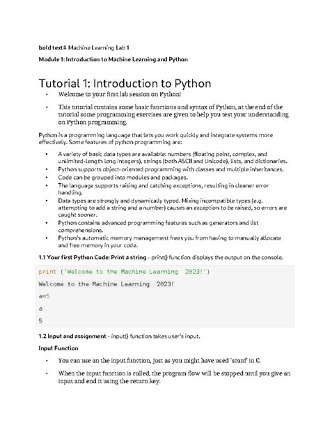 232210020 Lab 1 - Machine learning python code for jupyter notebook for ...