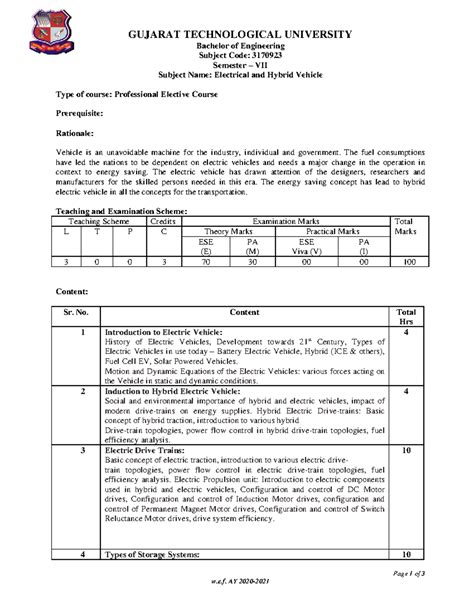 EHV 3170923 - Electrical and Hybrid Vehicle Exam Paper & Study Guide ...