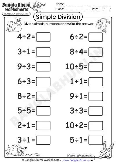 Image result for Simple Division Worksheets