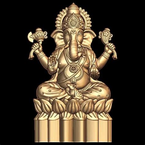 Buy Ganesh Seated Pose 3D Model STL File - Divine Design