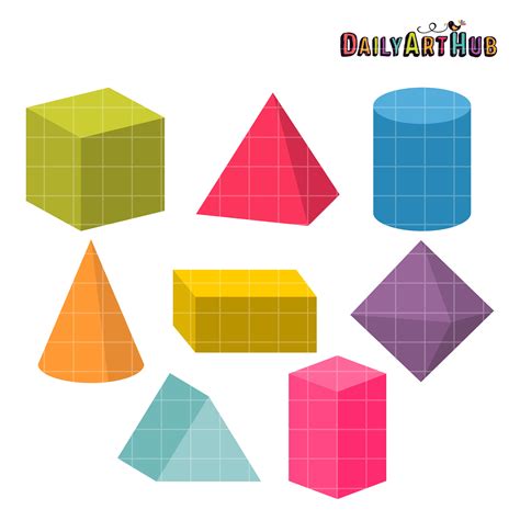 3D Shapes Clip Art Set – Daily Art Hub – Free Clip Art Everyday