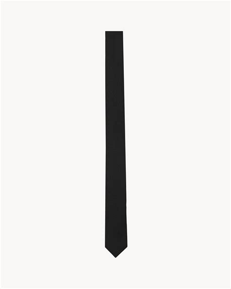 signature evening skinny tie in black silk grosgrain | Saint Laurent ...