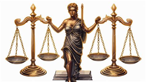Lady Justice and Scales of Justice Symbols | Premium AI-generated vector
