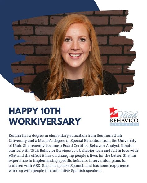 Utah Behavior Services Inc. on LinkedIn: #workiversary #10years #utbs # ...