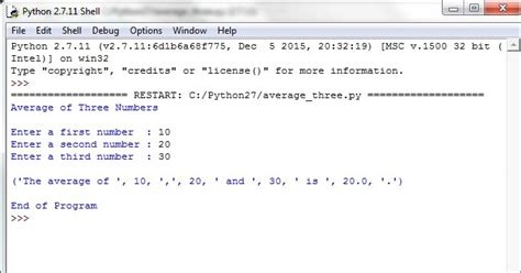 Programming for Finding Average in Python 的图像结果