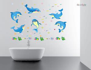 Sticker Hub 91 cm Colorful Dolphin Wall Decals For Home Decorations ...
