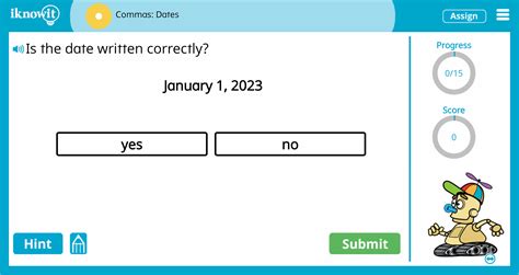 Commas: Dates | 1st Grade iKnowIt ELA Lesson