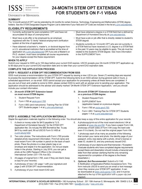 2018-2026 Form UMN 24-Month STEM OPT Extension Student Request Fill ...