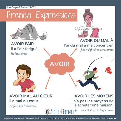 French expressions with AVOIR | Basic french words, Learn french ...