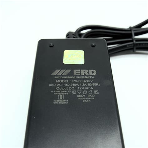 Okey-Tech 12V 5A 60W Power Supply Adapter BIS Certified – ThinkRobotics.com