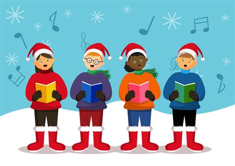 Children sing Christmas carols vector illustration 12676161 Vector Art ...