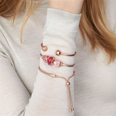 Pandora Sliding Bracelets Online - Moments Snake Slider Rose Gold Plated