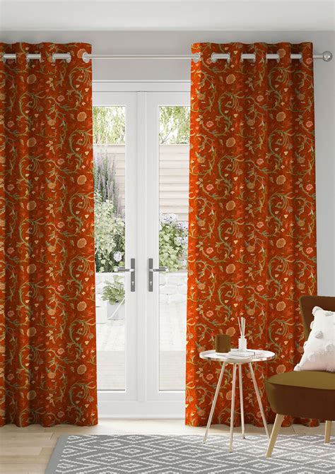 KASHMIRI RUST PRINTED BLACKOUT CURTAIN