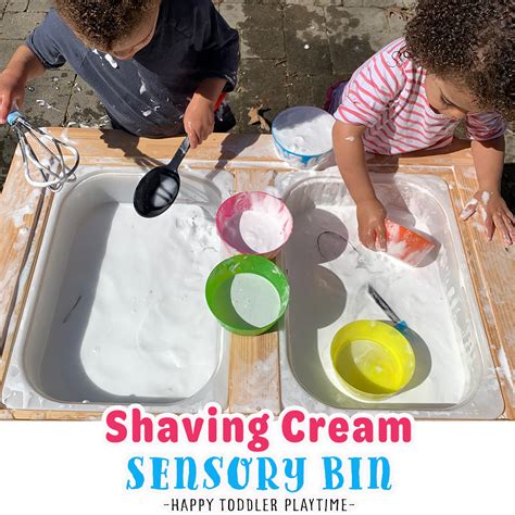 Shaving Cream Sensory Play for Kids - HAPPY TODDLER PLAYTIME