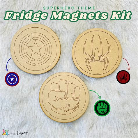 Superhero Fridge Magnets Art Kit