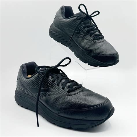 Brooks Addiction Walker Black Slip Resistant Leather … - Gem
