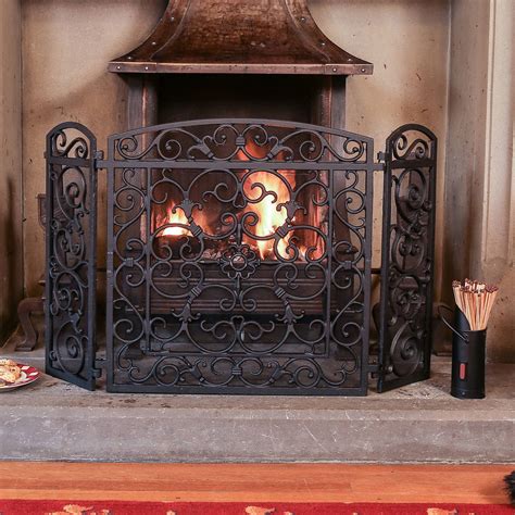 ornate antique style cast iron fire screen by dibor ...