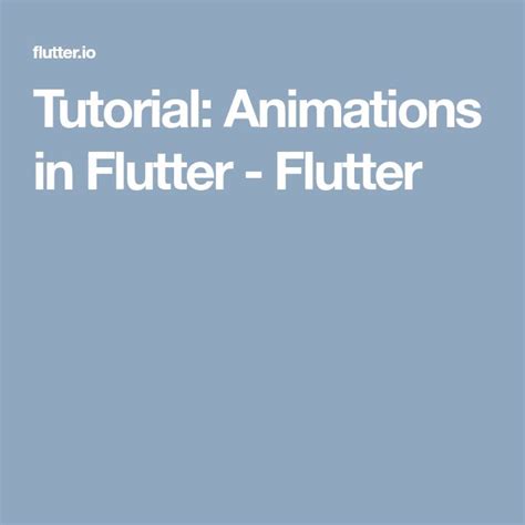 Flutter Animation Tutorials 的图像结果