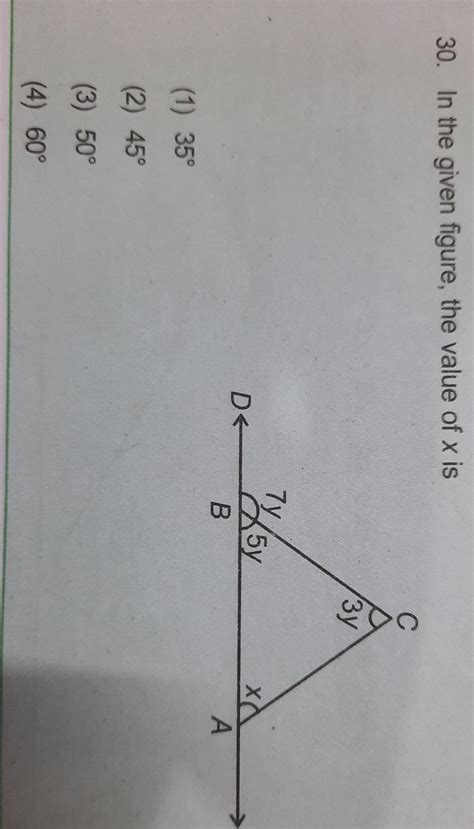 find the value of X in given figure - Brainly.in