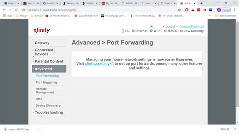 How to portforward on xfinity router - dinanax