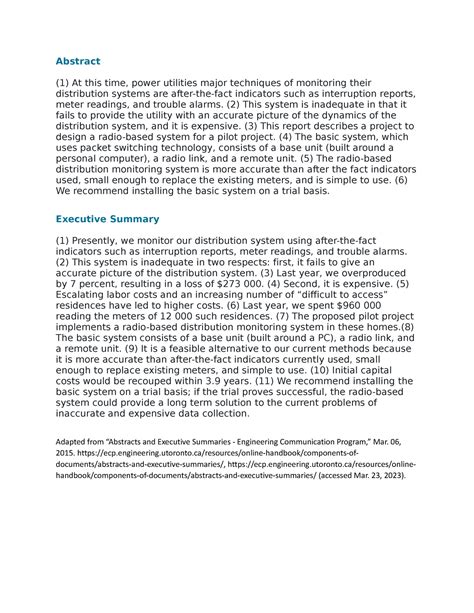 Executive Summary Abstract Example 的图像结果