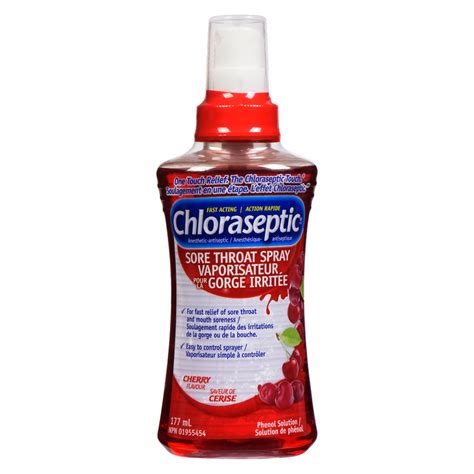 Chloraseptic Sore Throat Spray Cherry Flavour, 177 ml - WeShine.ca ...