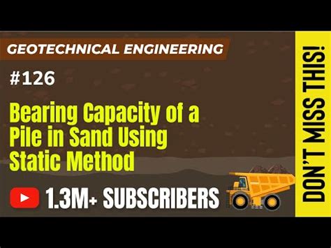 Bearing capacity of a pile in sand using Static Method - Deep ...