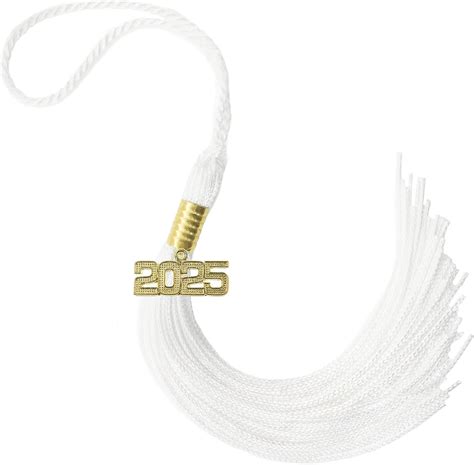 Amazon.com: Tassel Depot 2025 White Graduation Tassel - Every School Color Available - Made in ...
