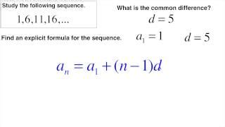 explicit forms and recursive forms arithmetic sequence 的图像结果